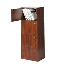 Load image into Gallery viewer, 4-compartment bookcase with lid