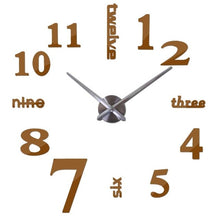 Load image into Gallery viewer, 3D Sticking Wall Clock