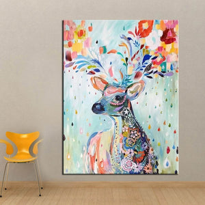 Colorful Deer Canvas