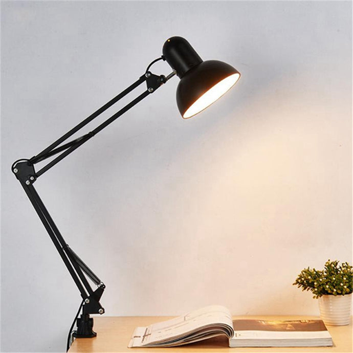 Adjustable black table lamp