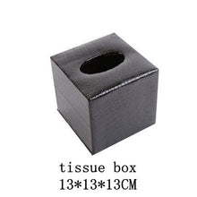 Load image into Gallery viewer, Black Crocodile Leather Printed Trash Bin