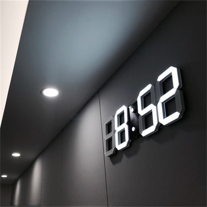 3D Led Digital Modern Wall Clock