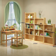Load image into Gallery viewer, Wooden retro bookcase