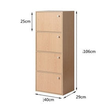 Load image into Gallery viewer, 4-compartment bookcase with lid