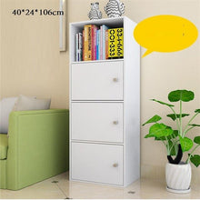 Load image into Gallery viewer, 4-compartment bookcase with lid