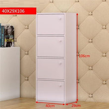 Load image into Gallery viewer, 4-compartment bookcase with lid