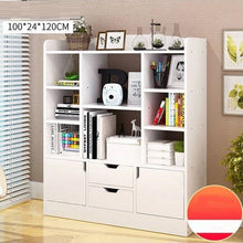 Load image into Gallery viewer, Bookcase with wooden bottom cover