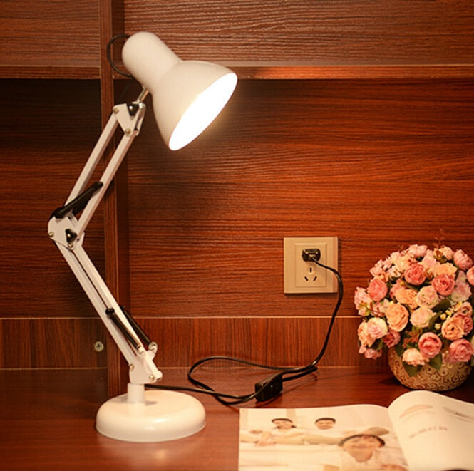 Adjustable White table lamp