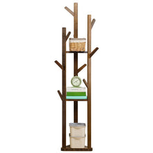 Load image into Gallery viewer, Wooden Coat Rack and Shelf