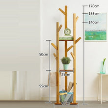 Load image into Gallery viewer, Wooden Coat Rack and Shelf