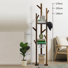 Load image into Gallery viewer, Wooden Coat Rack and Shelf