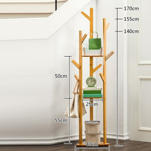 Load image into Gallery viewer, Wooden Coat Rack and Shelf