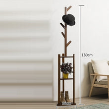 Load image into Gallery viewer, Wooden Coat Rack and Shelf