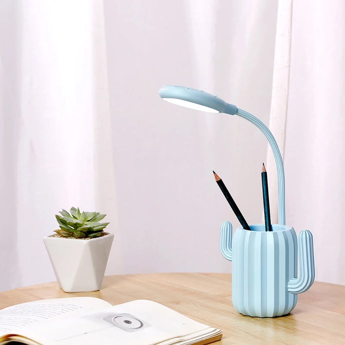 Cactus-shaped touch 3-mode table lamp